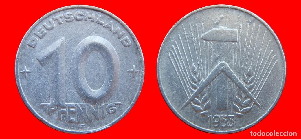 Monedas antiguas de Europa: 10 PFENNIG 1953E ALEMANIA REPUBLICA DEMOCRATICA-151527