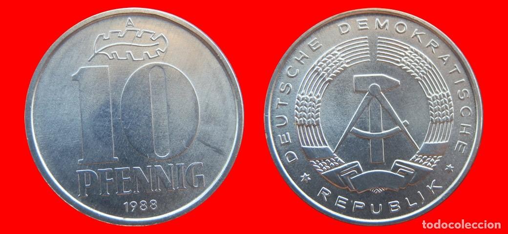 Monedas antiguas de Europa: 10 PFENNIG 1988A ALEMANIA REPUBLICA DEMOCRATICA DDR-151530
