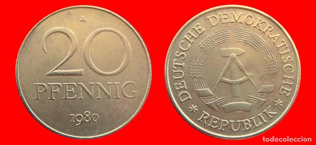 Monedas antiguas de Europa: 20 PFENNIG 1980A ALEMANIA REPUBLICA DEMOCRATICA DDR-151534