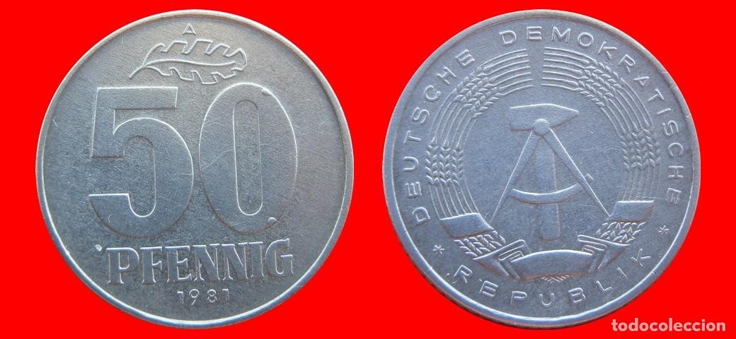 Monedas antiguas de Europa: 50 PFENNIG 1981A ALEMANIA REPUBLICA DEMOCRATICA DDR-151538