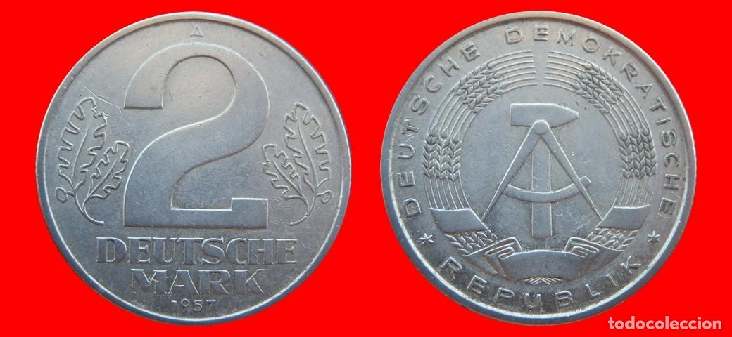 Monedas antiguas de Europa: 2 MARCOS 1957A ALEMANIA REPUBLICA DEMOCRATICA DDR-151540