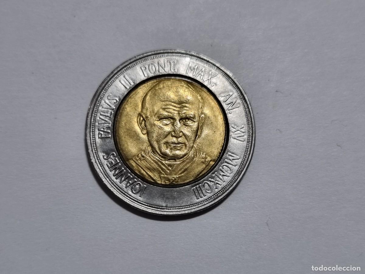 Monedas antiguas de Europa: Moneda Ciudad del Vaticano 500 Liras Juan Pablo II 1993 Ioannes Pavlvs II