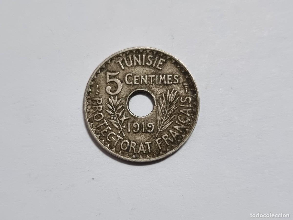 Monedas antiguas de Europa: Moneda 5 Centimos Tunisie Tunez Frances 1919 Coleccionista Coleccionar