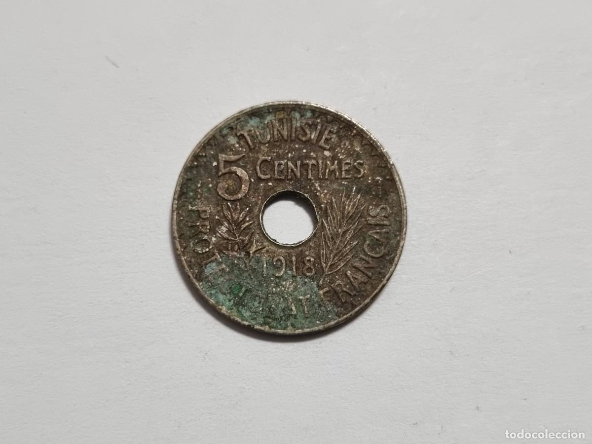 Monedas antiguas de Europa: Moneda 5 Centimos Tunisie Tunez Frances 1918 Coleccionista Coleccionar