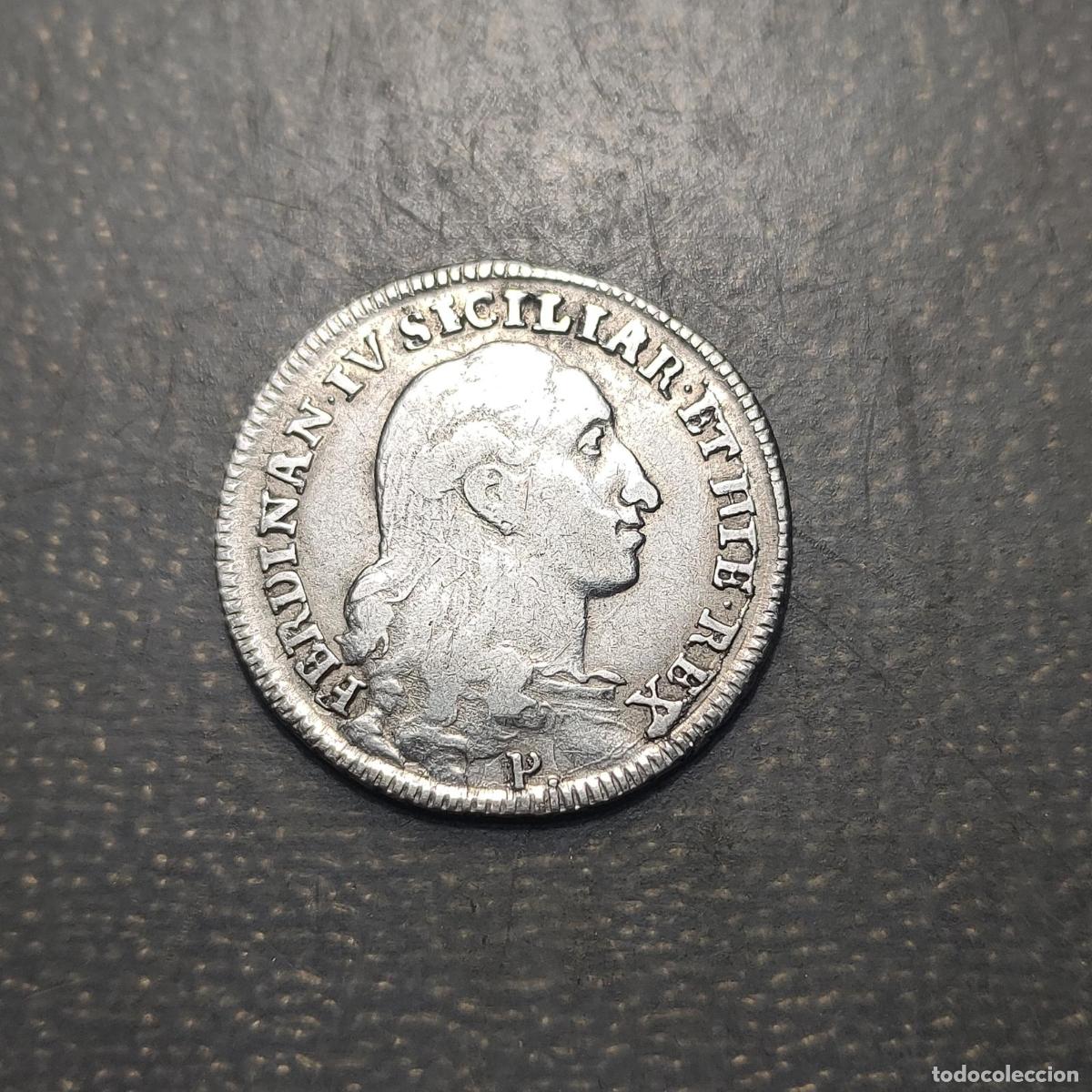 Monedas antiguas de Europa: ITALIA NAPOLES FERDINANDO IV TARI 20 GRANA 1796 MBC
