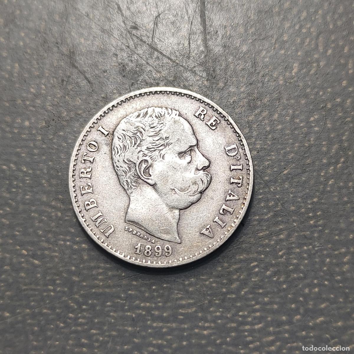 Monedas antiguas de Europa: ITALIA REINO UMBERTO I HUMBERTO I 1 LIRA 1899 MBC-/MBC