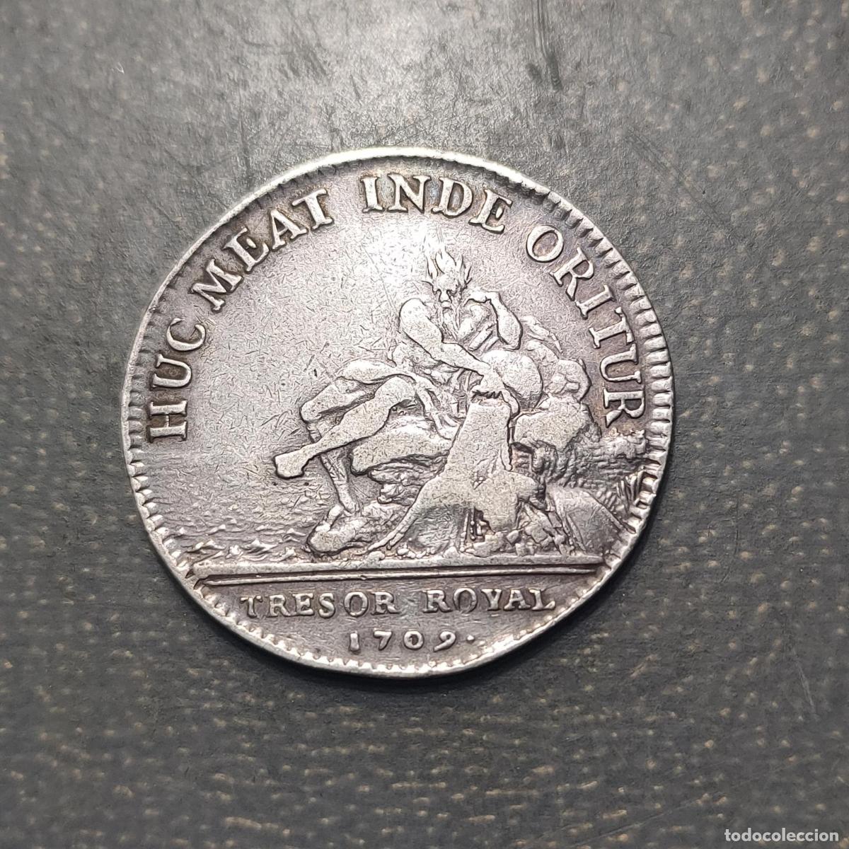 Monedas antiguas de Europa: FRANCIA FRANCE LOUIS XIV JETON 1709