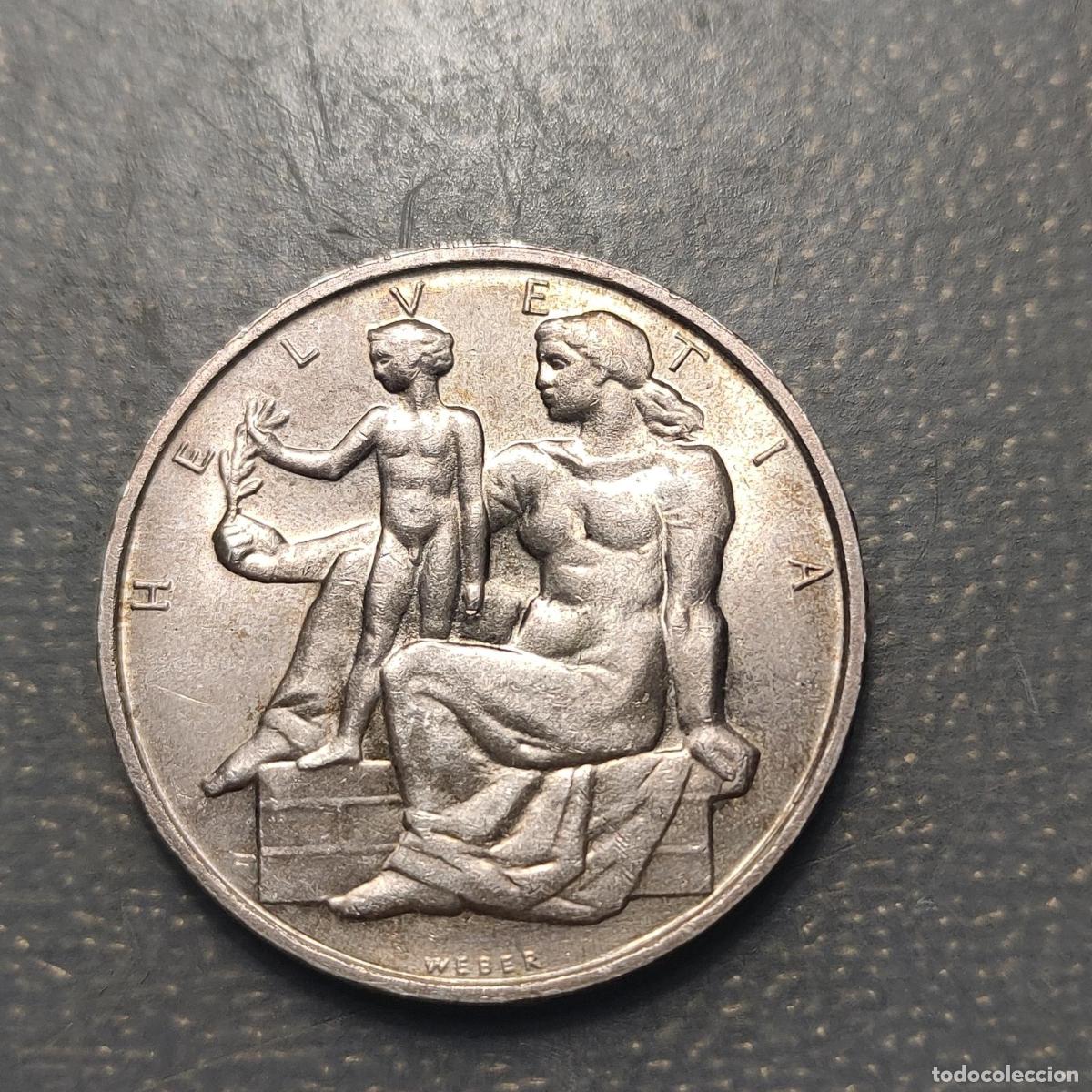 Monedas antiguas de Europa: SUIZA SWITZERLAND 5 FRANCOS 5 FRANCS 1948 SC-