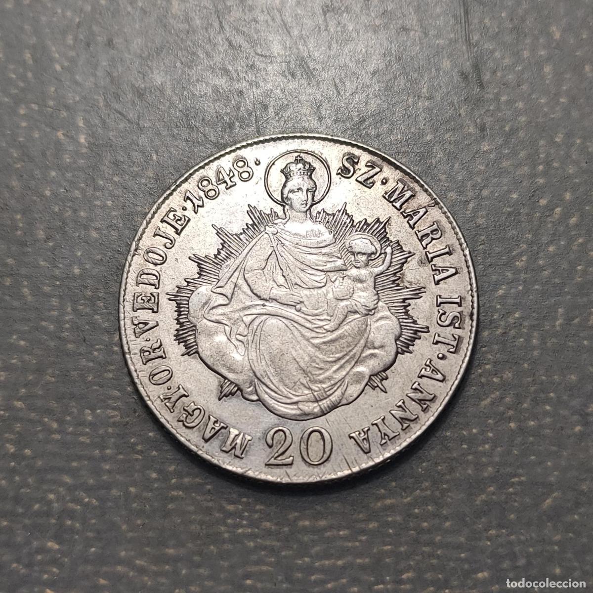 Monedas antiguas de Europa: HUNGRIA HUNGARY FERDINAND I 20 KRAJCZAR 1848 KB KREMNITZ EBC-/EBC