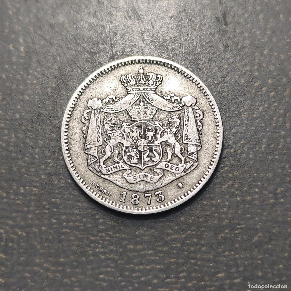 Monedas antiguas de Europa: RUMANIA ROMANIA CAROL I 1 LEU 1873 MBC