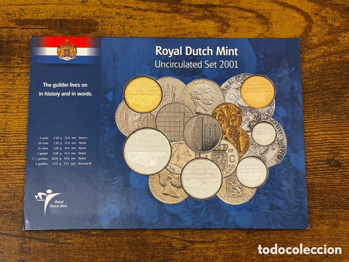 Monedas antiguas de Europa: Set sin circular 2001 de la Royal Dutch Mint. Paises Bajos