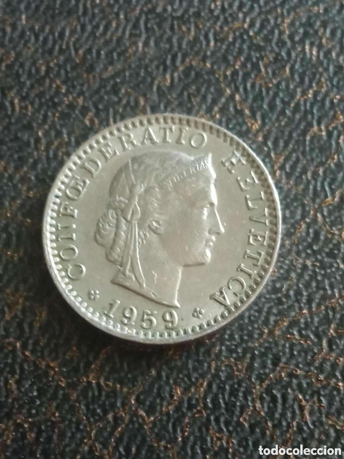 Monedas antiguas de Europa: Moneda de 20 Rappen de 1959 de Suiza
