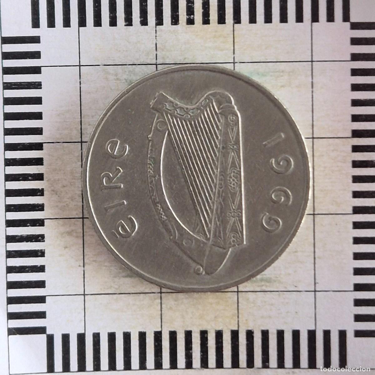 Monedas antiguas de Europa: 10 PENIQUES, IRLANDA. 1969. (KM#23).