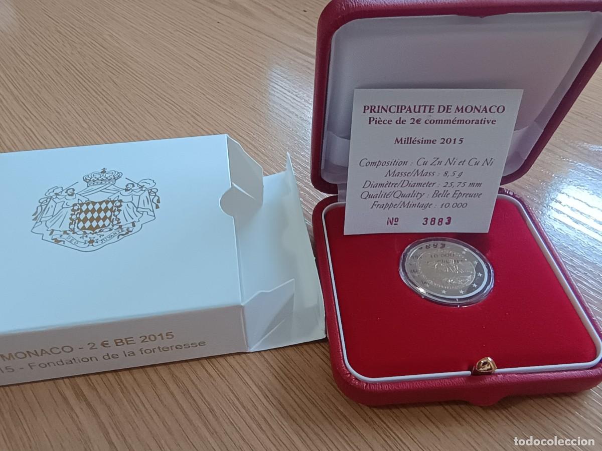 Monedas antiguas de Europa: M&oacute;naco 2 euros &euro; 2015 proof Fortaleza de la Roca