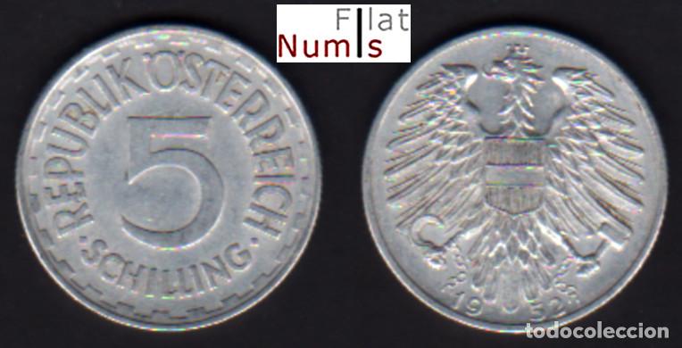 Monedas antiguas de Europa: AUSTRIA - 5 CHELINES - 1952 - E.B.C. - ALUMINIO
