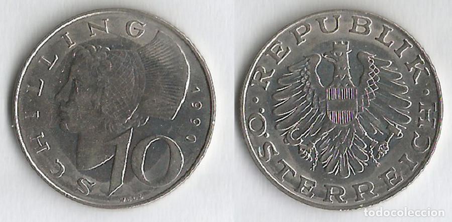 Monedas antiguas de Europa: AUSTRIA - 10 CHELINES - 1990 - CUPRO/N&Iacute;QUEL - NO CIRCULADA