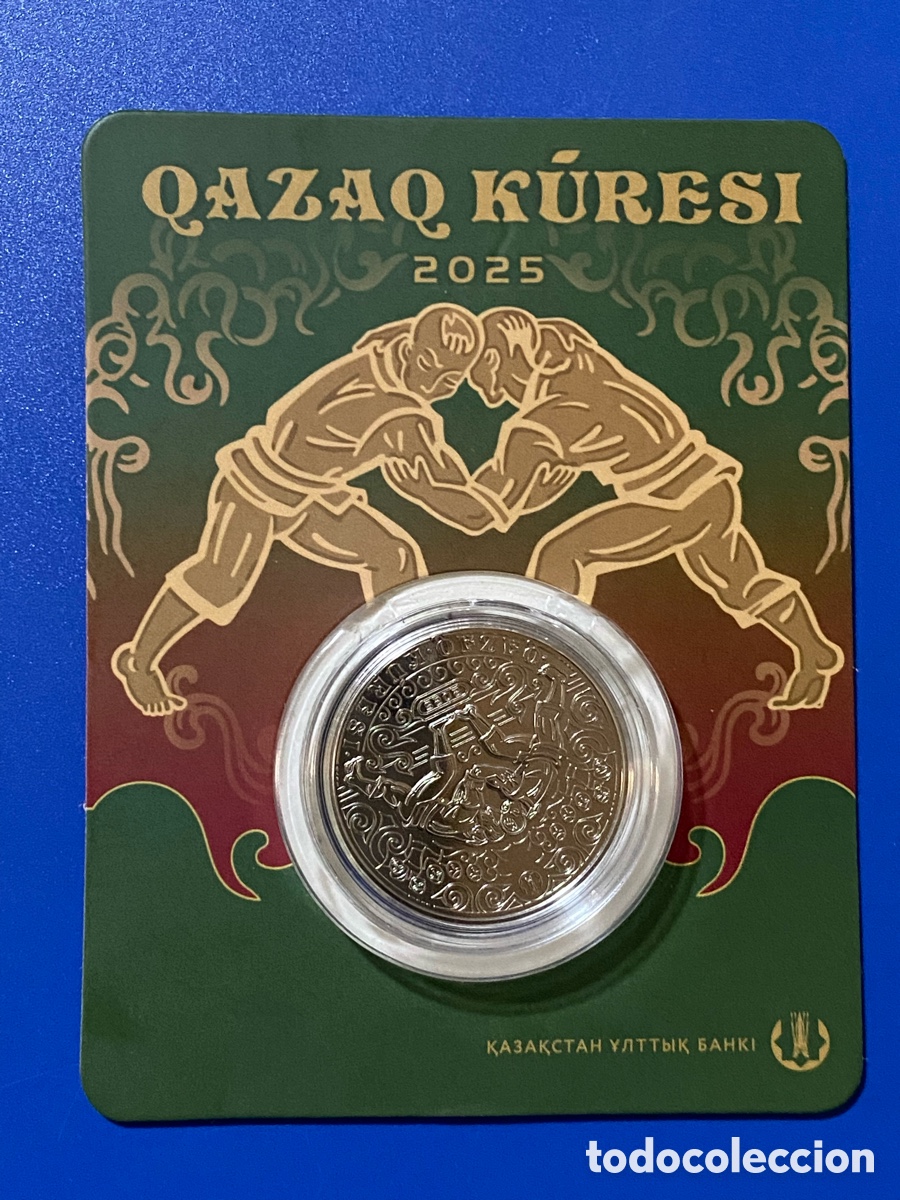 Monedas antiguas de Europa: Kazajistan 2025 Lucha Kazaja 200 Tengue 33 mms