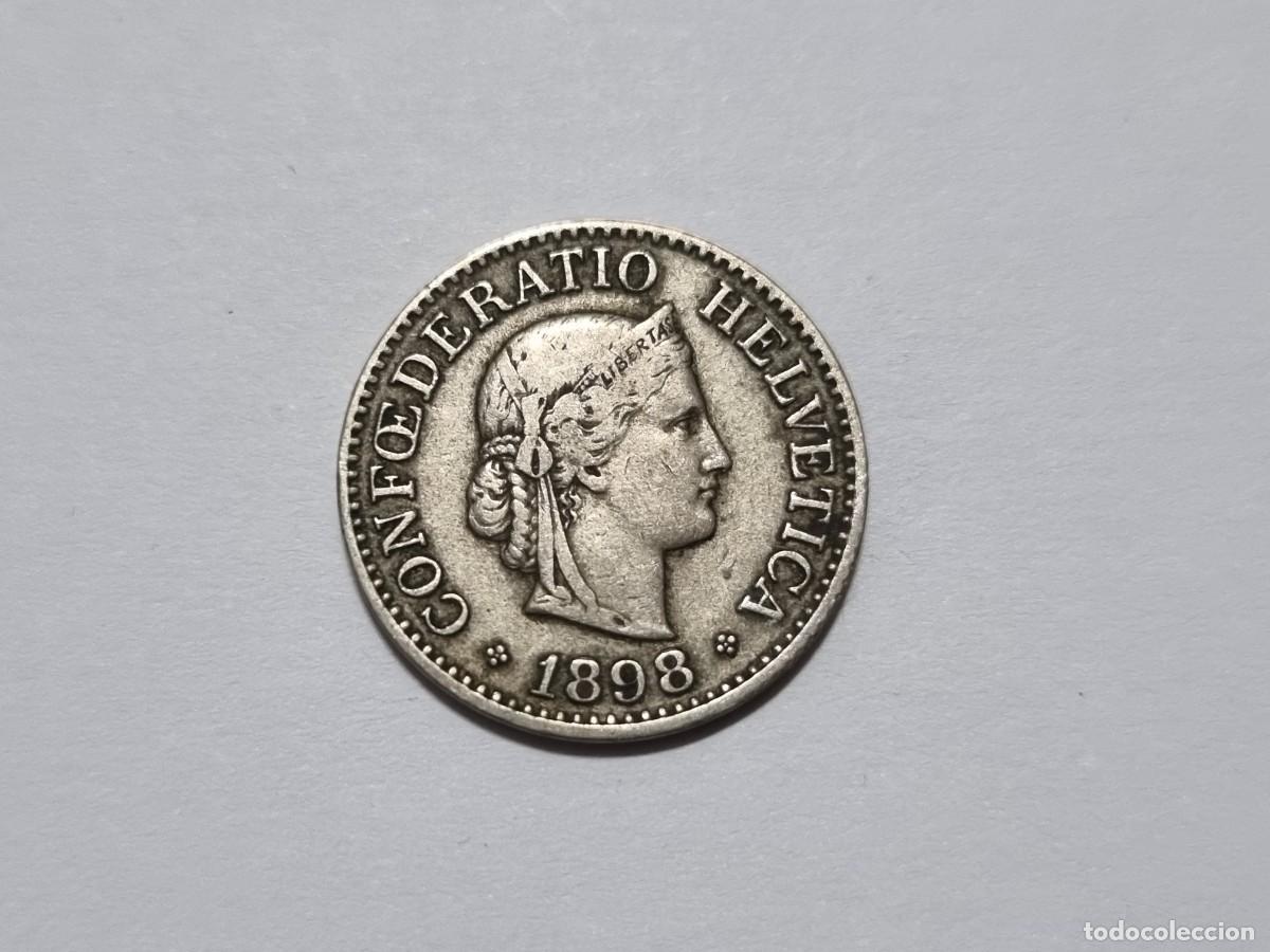 Monedas antiguas de Europa: Moneda Suiza 10 Rappen 1898 Confederacion Helvetica Coleccionista Coleccionar