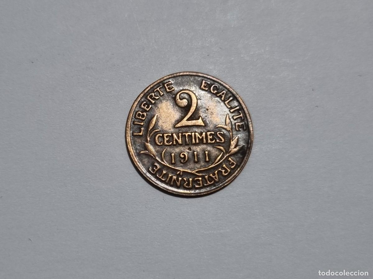 Monedas antiguas de Europa: Moneda Republica Francesa Francia 2 Centimos 1911 Coleccionista