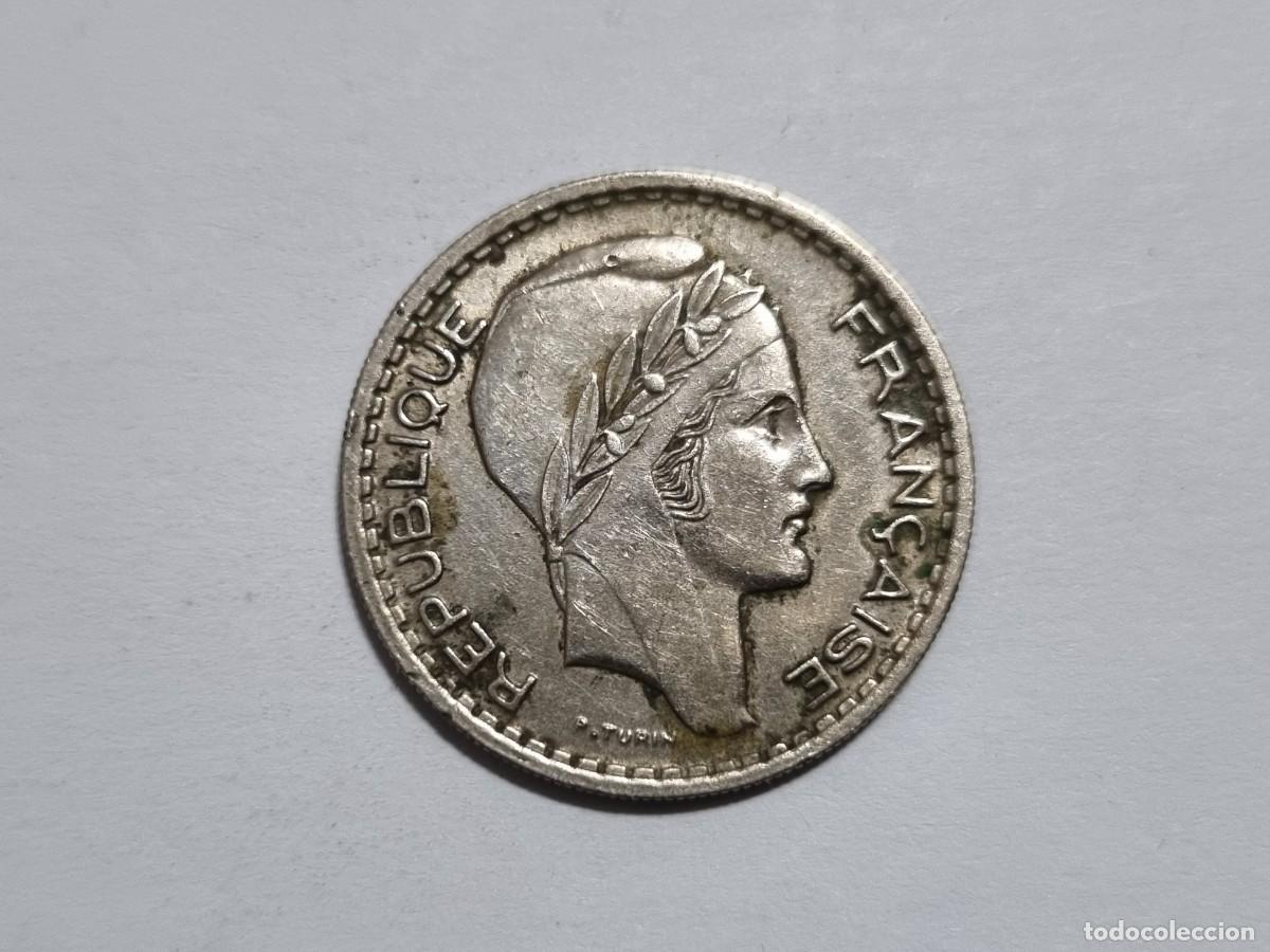 Monedas antiguas de Europa: Escasa Moneda Francesa Francia 10 Francos 1947-B Peque&ntilde;a Cabeza