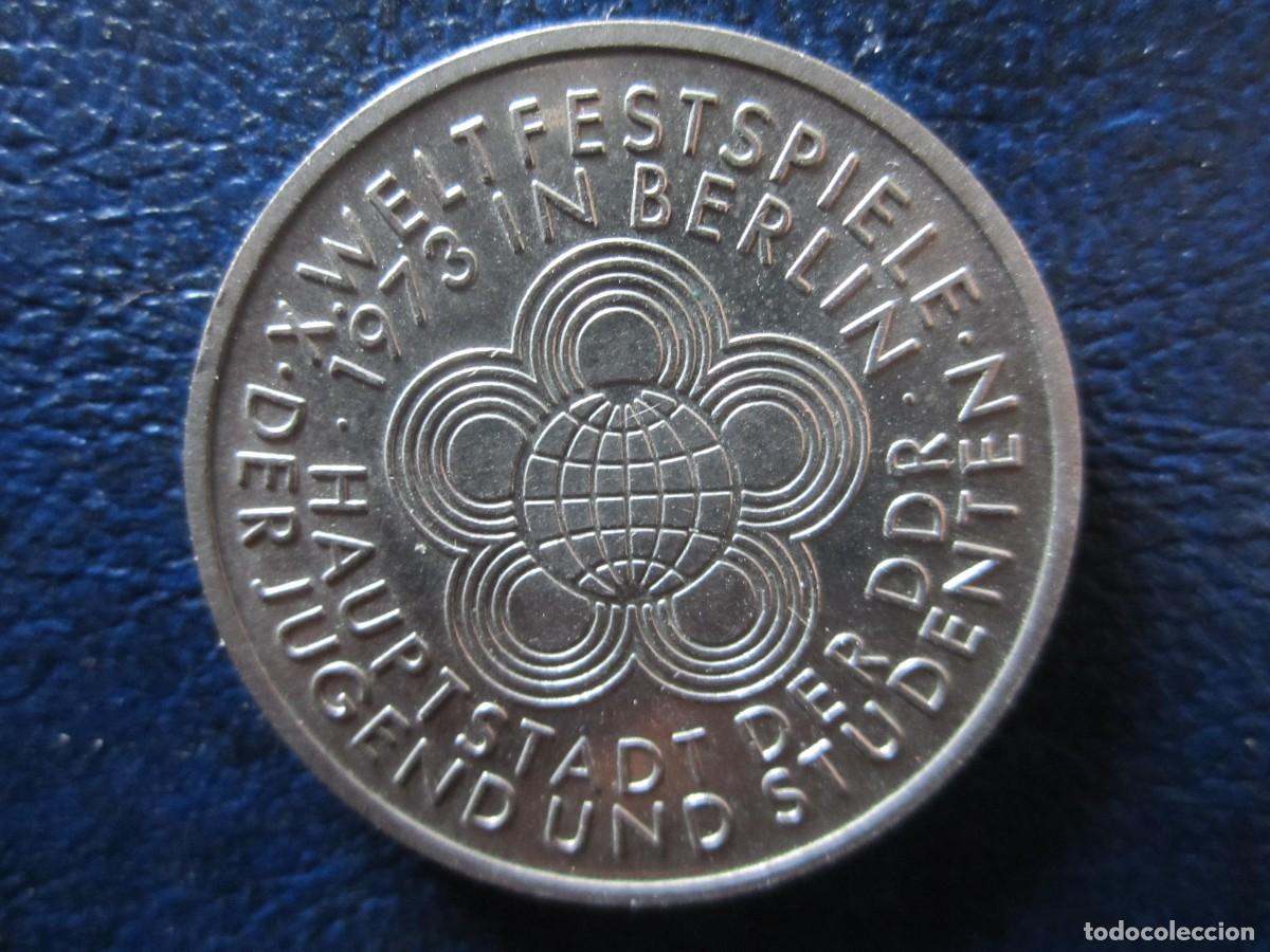 Monedas antiguas de Europa: Alemania Oriental RDA DDR 10 Marcos 1973 Festival de la Juventud