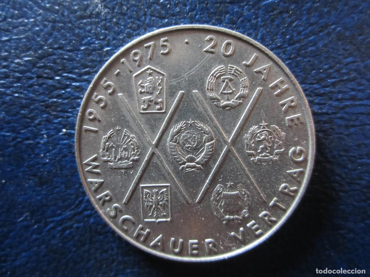 Monedas antiguas de Europa: Alemania Oriental RDA DDR 10 Marcos 1975 20 Aniversario Pacto Varsovia