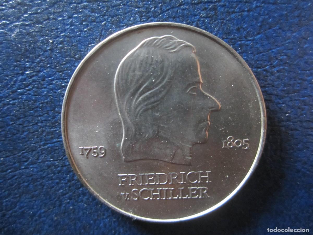 Monedas antiguas de Europa: Alemania Oriental RDA DDR 20 Marcos 1972 Friedrich Schiller