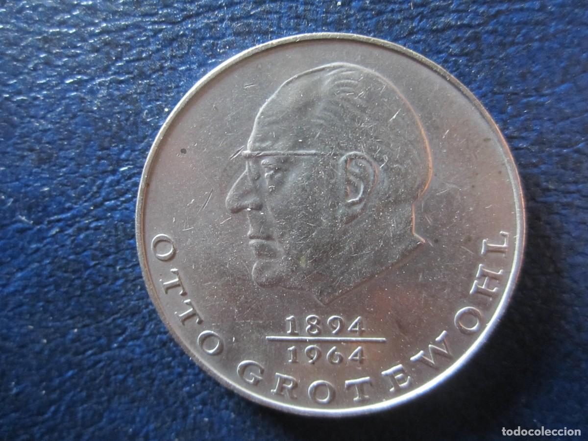 Monedas antiguas de Europa: Alemania Oriental RDA DDR 20 Marcos 1973 Otto Grotewohl