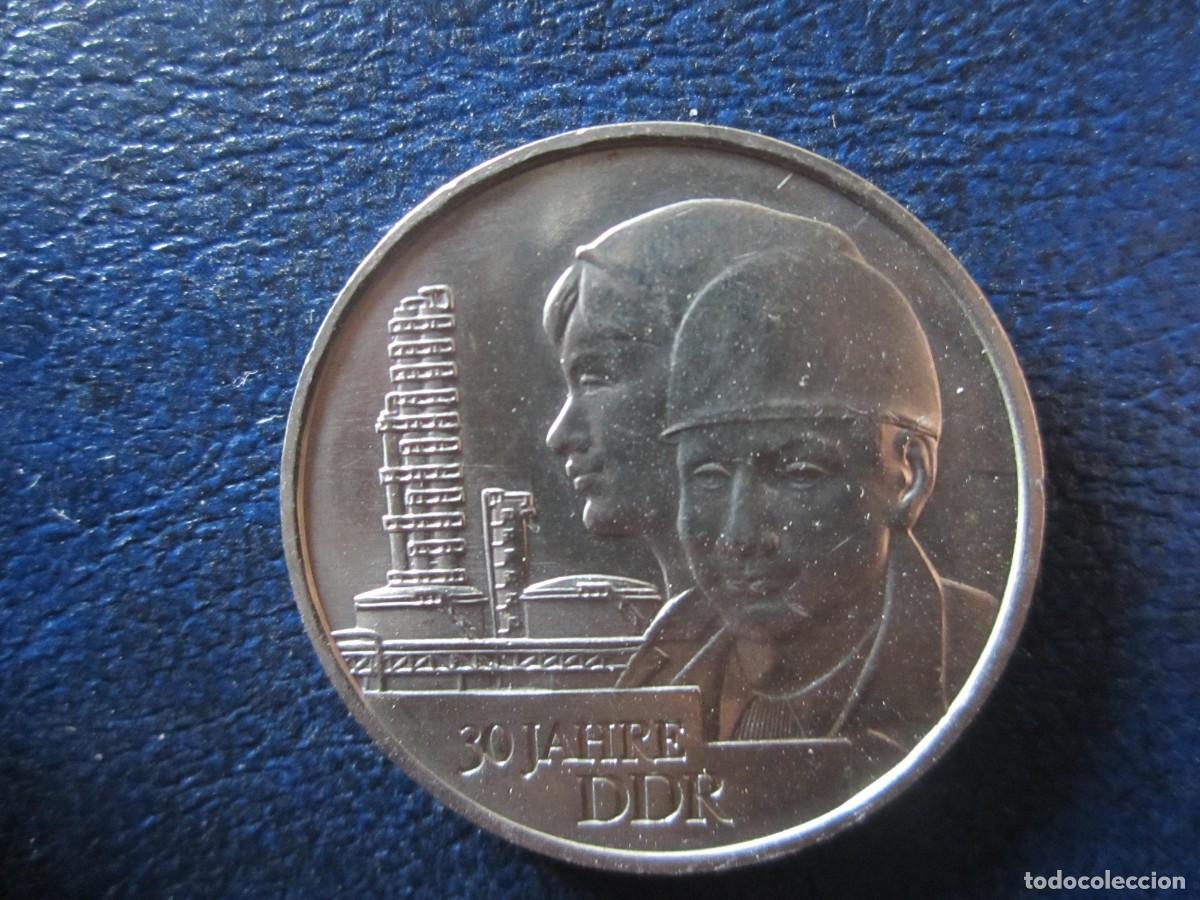 Monedas antiguas de Europa: Alemania Oriental RDA DDR 20 Marcos 1979 30 aniversario de la RDA