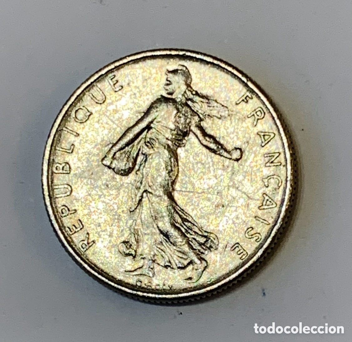 Monedas antiguas de Europa: Moneda. Republique Francaise. 1/2 Franc. 1965.