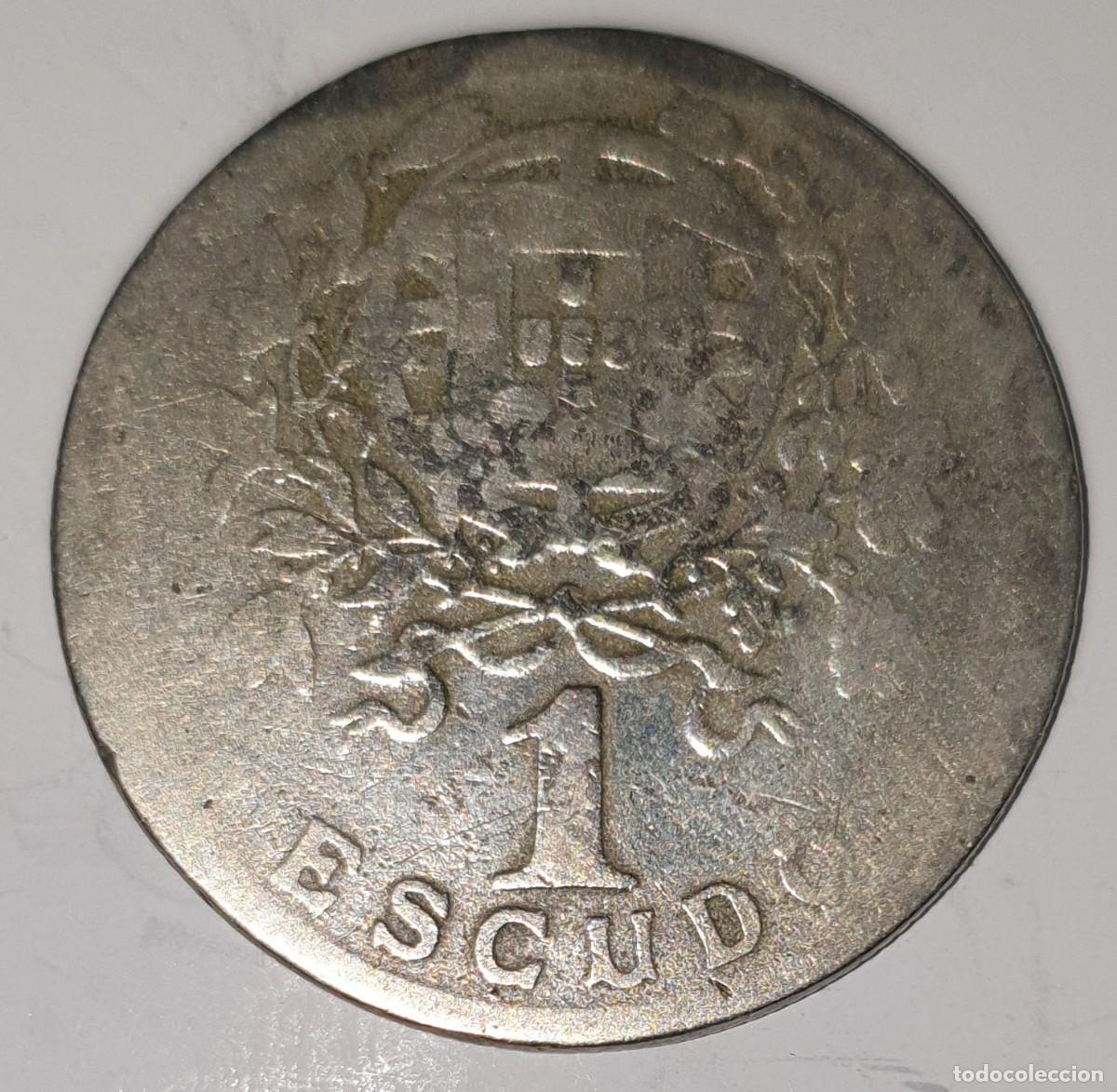 Monedas antiguas de Europa: Portugal 1 Escudo 1928 Rep&uacute;blica Portuguesa Moneda de Plata