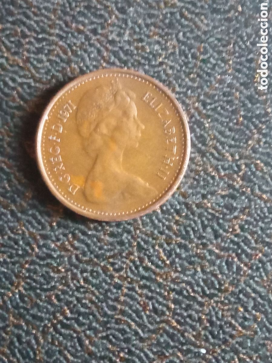 Old Coins of Europe: Moneda de Medio penique de 1971 de Inglaterra