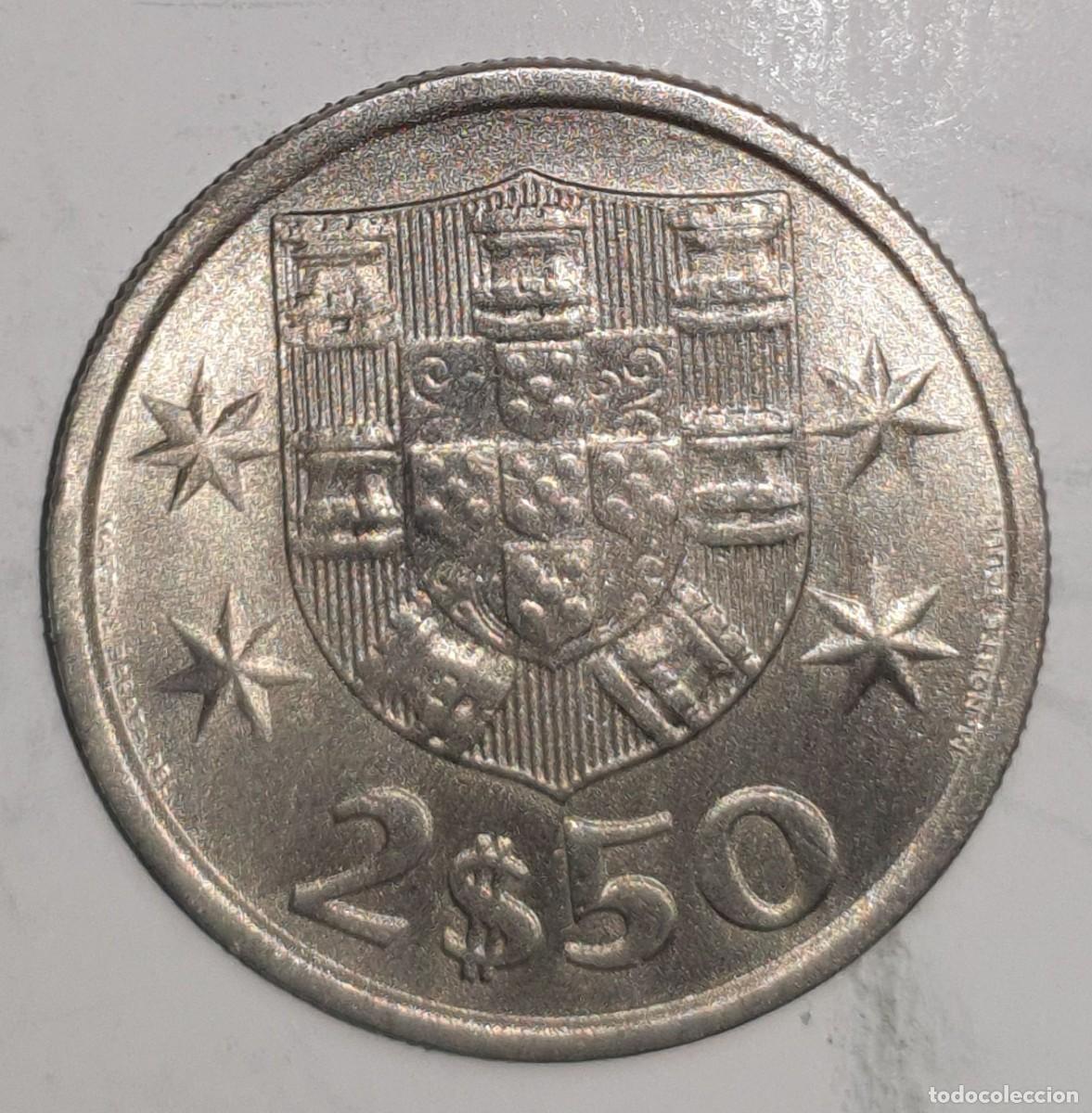Monedas antiguas de Europa: Portugal 2 Escudos 1984 Rep&uacute;blica Portuguesa Barco de Pesca