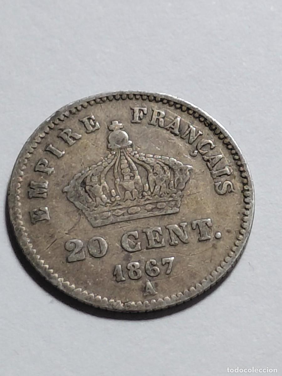 Monedas antiguas de Europa: FRANCIA - NAPOLEON III - 20 CENTIMES 1867 KM808 PLATA