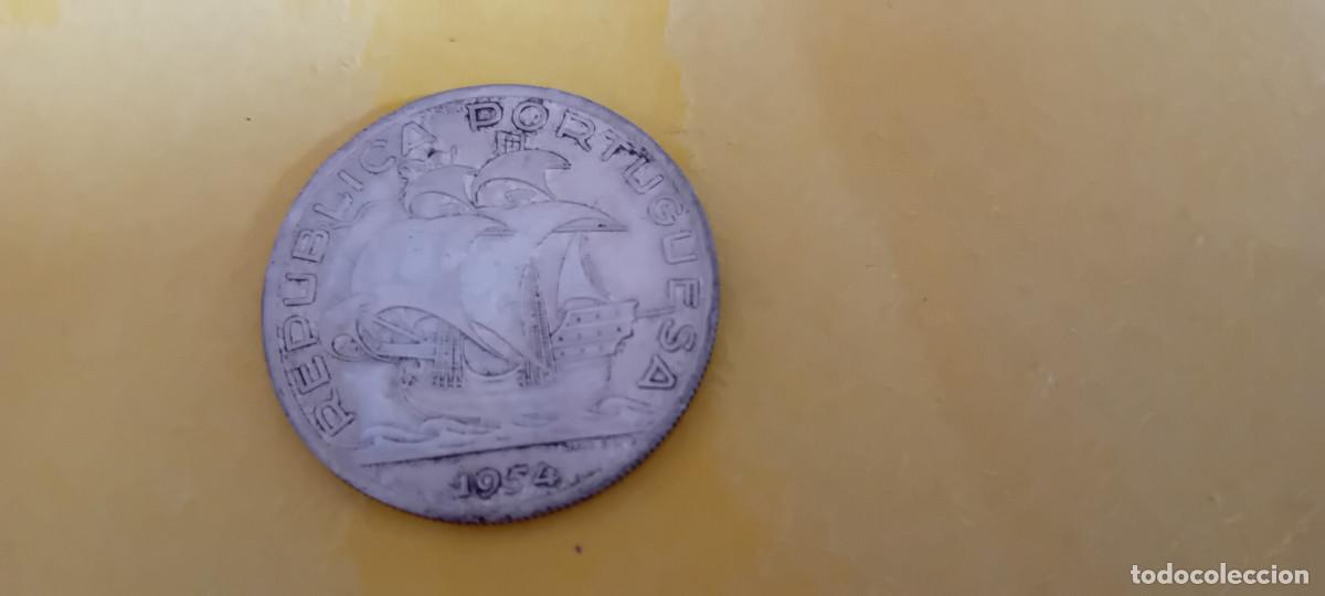 Monedas antiguas de Europa: PORTUGAL 10 ESCUDOS 1954, PLATA