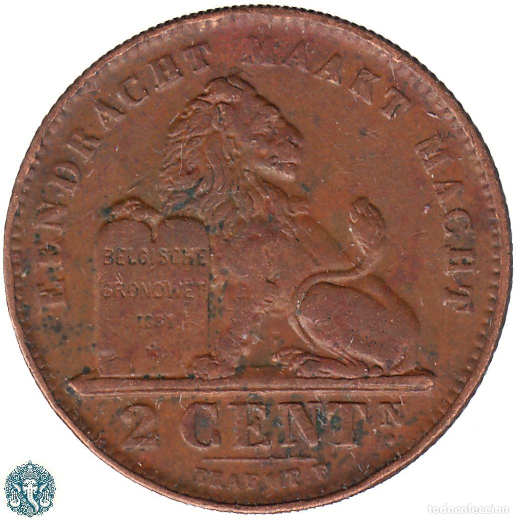 Monedas antiguas de Europa: B&Eacute;LGICA 2 C&eacute;ntimos 1919 Alberto I KM#65 Leyenda Der Belgen