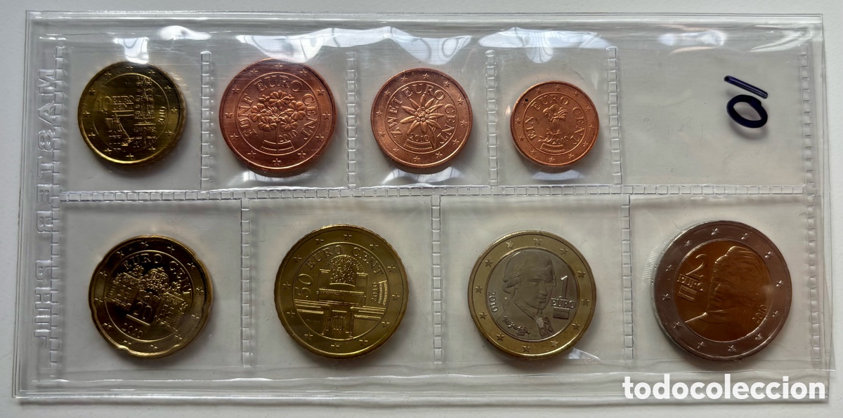 Monedas antiguas de Europa: Set Euros AUSTRIA 2010 SC. 8 Valores Serie Euro &euro;