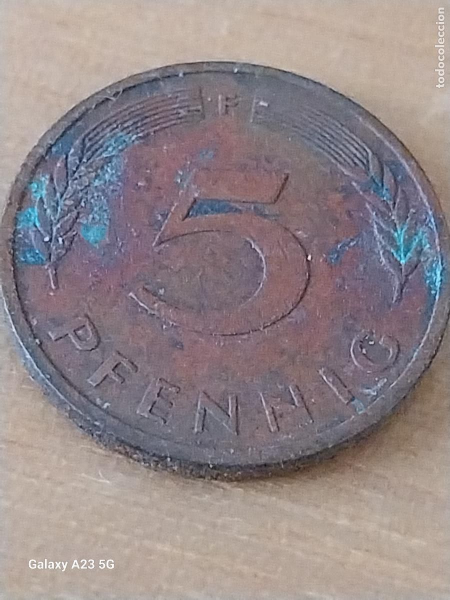 Monedas antiguas de Europa: ALEMANIA 1981 5 PFENNIG MONEDA CIRCULADA ORIGINAL
