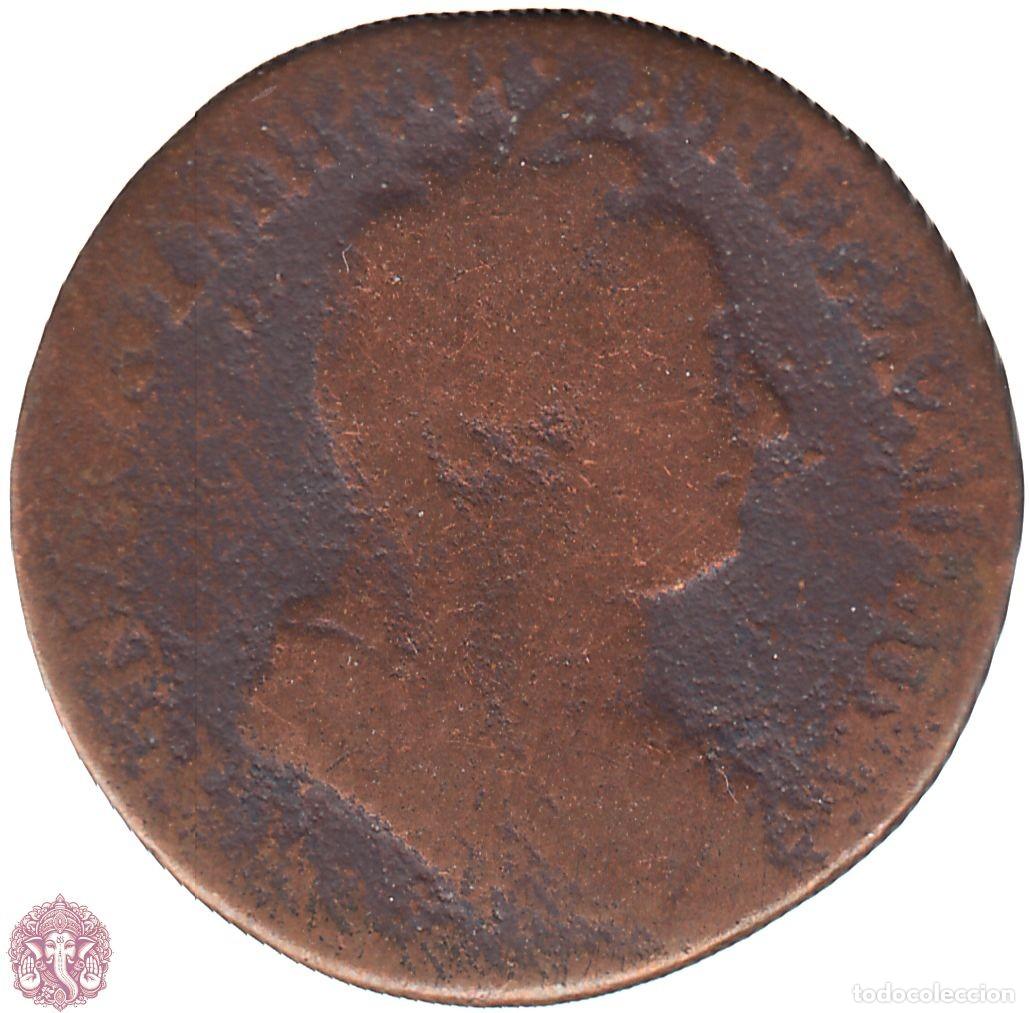 Monedas antiguas de Europa: PAISES BAJOS AUSTR&Iacute;ACOS 1 Liard 1780 Maria Theresia Ceca &Auml;ngel (Bruselas) KM#28