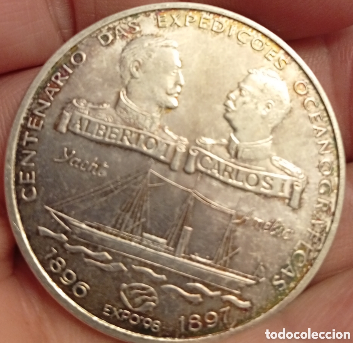 Monedas antiguas de Europa: Portugal moneda de plata de 1000 escudos