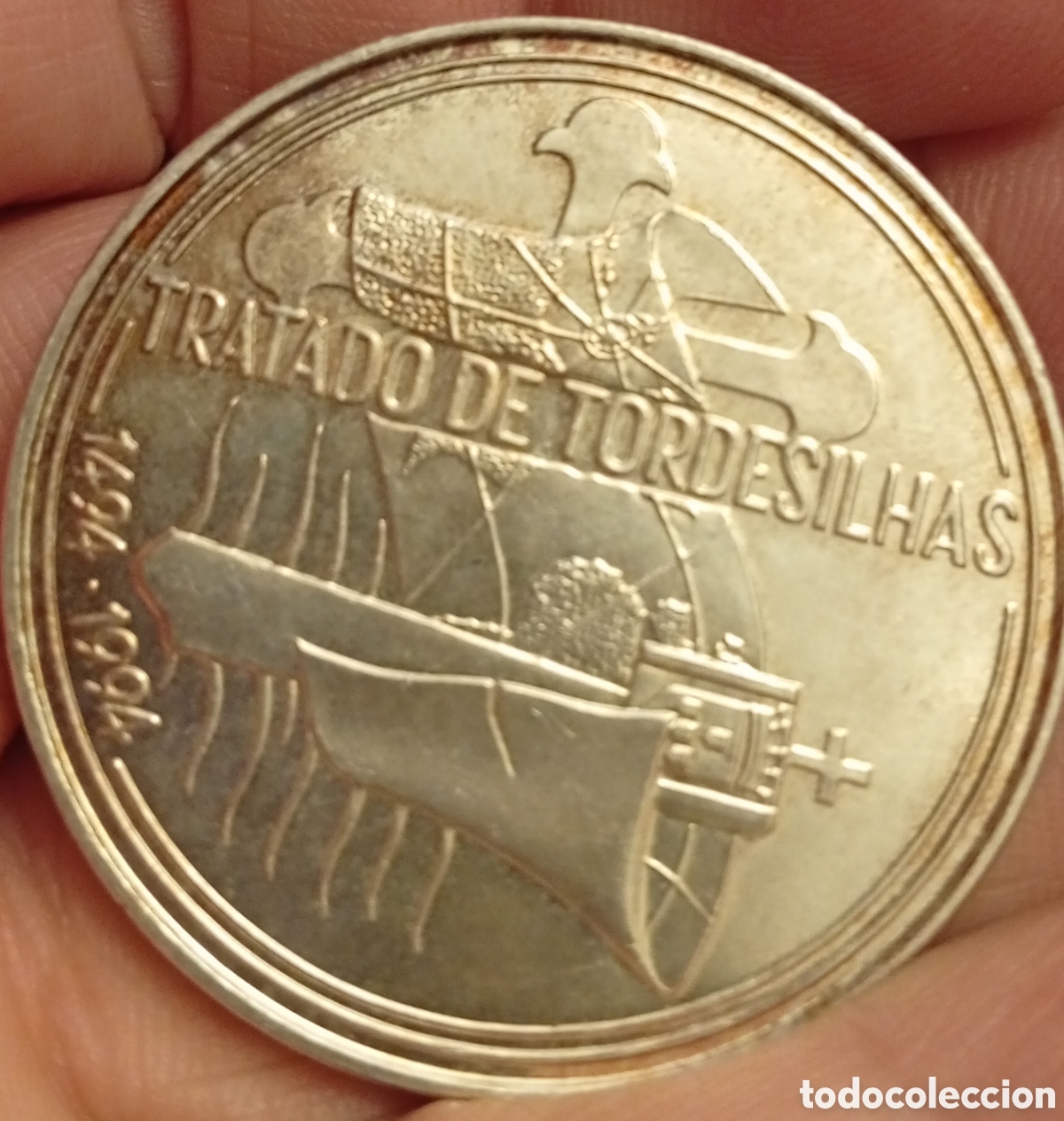 Monedas antiguas de Europa: Portugal moneda de plata de 1000 escudos