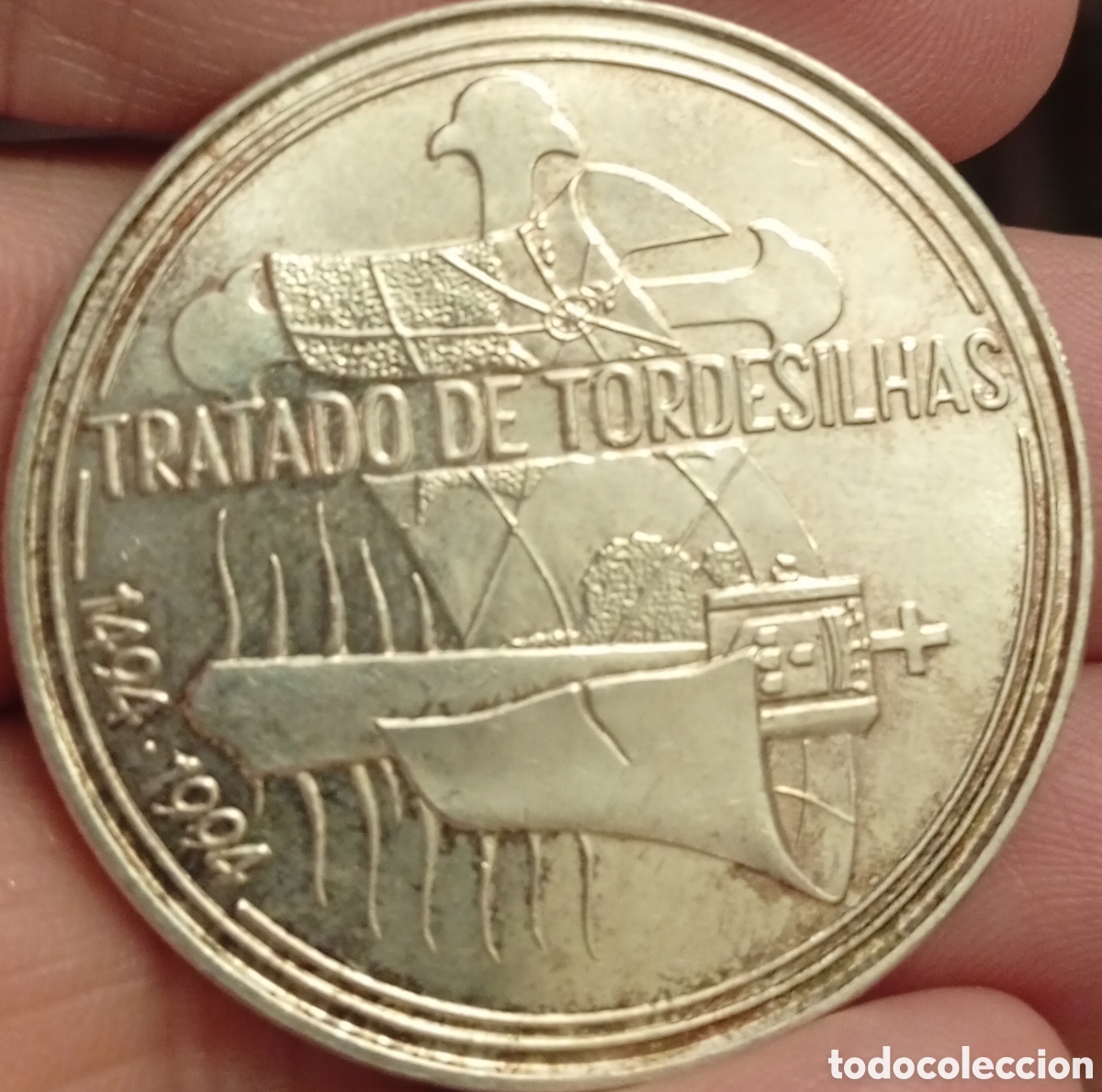 Monedas antiguas de Europa: Portugal moneda de plata de 1000 escudos