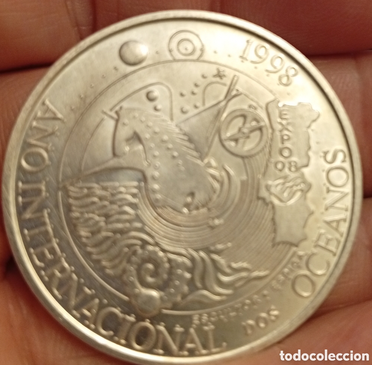 Monedas antiguas de Europa: Portugal moneda de plata de 1000 escudos