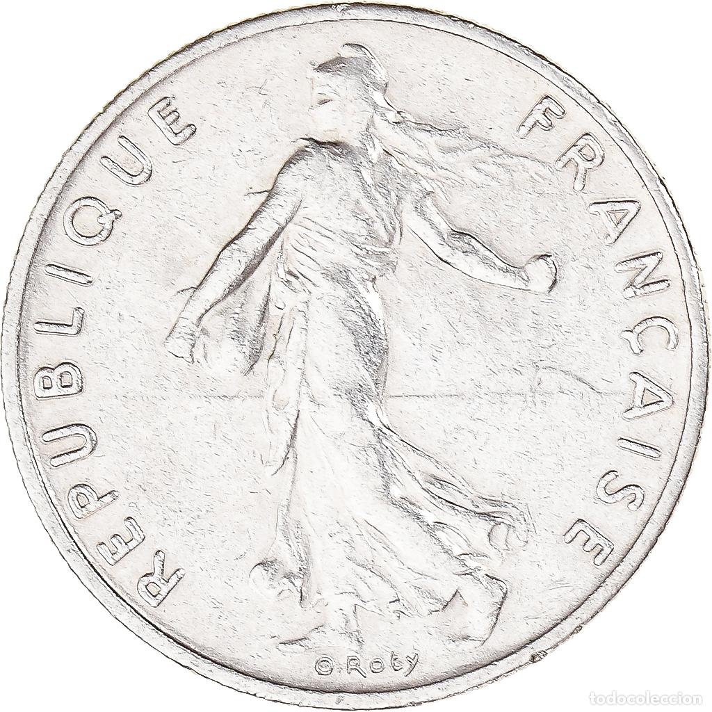 Monedas antiguas de Europa: [#1326303] Moneda, Francia, 1/2 Franc, 1975