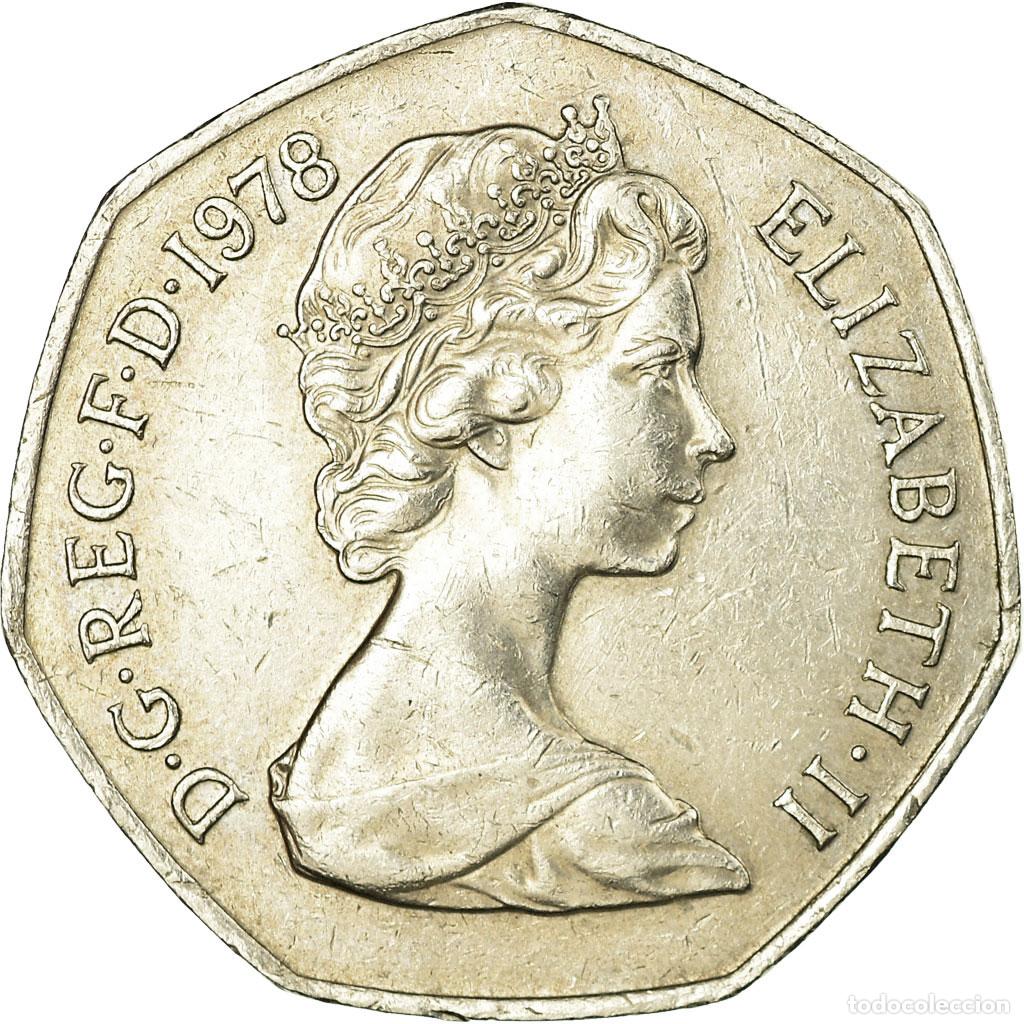 Monedas antiguas de Europa: [#677387] Moneda, Gran Breta&ntilde;a, Elizabeth II, 50 New Pence, 1978, MBC, Cobre - n&iacute;quel