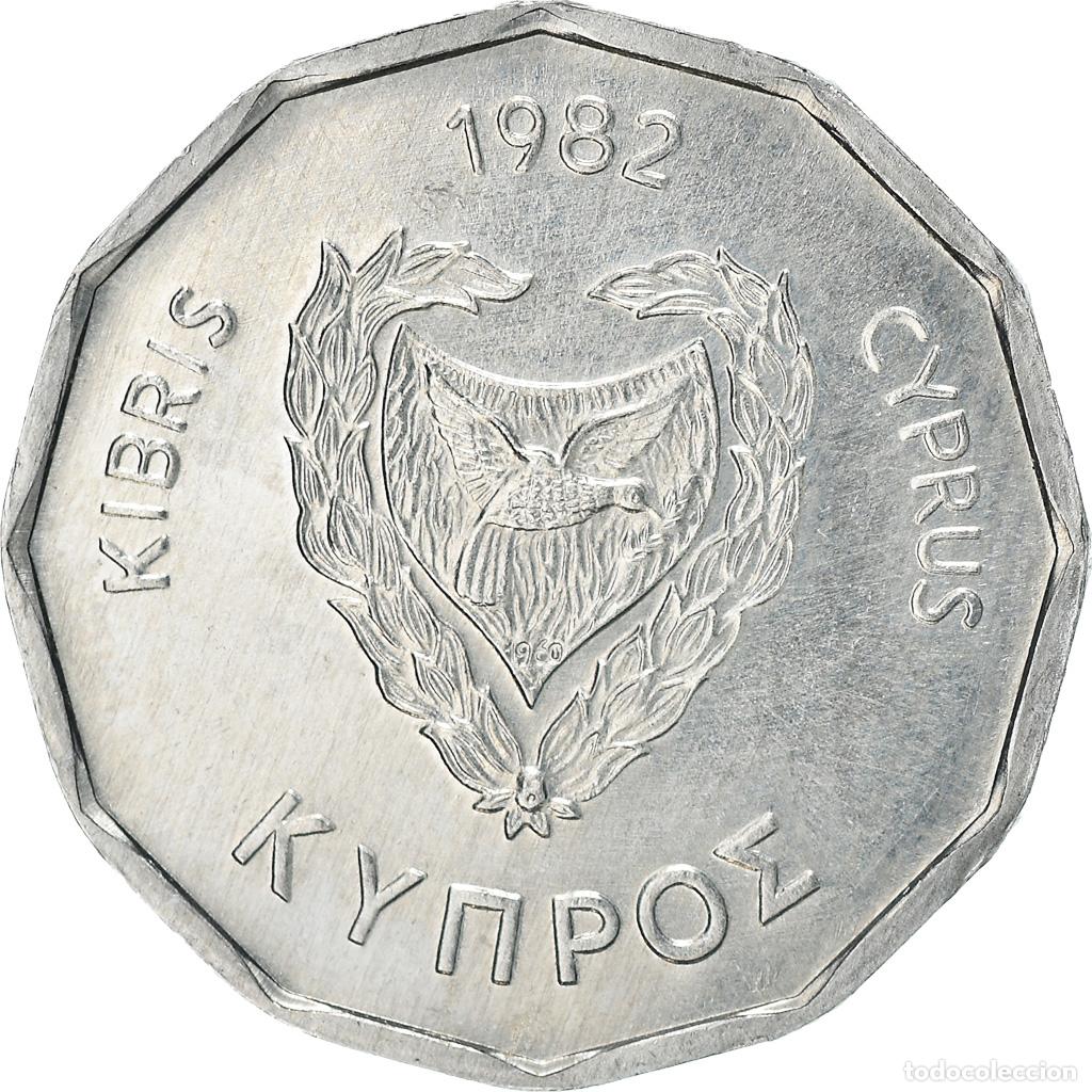Monedas antiguas de Europa: [#749415] Moneda, Chipre, 5 Mils, 1982, MBC, Aluminio, KM:50.2