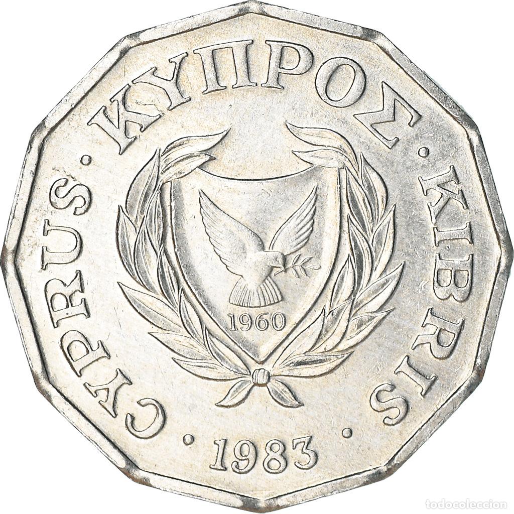 Monedas antiguas de Europa: [#960275] Moneda, Chipre, Half Cent, 1983, MBC, Aluminio, KM:52