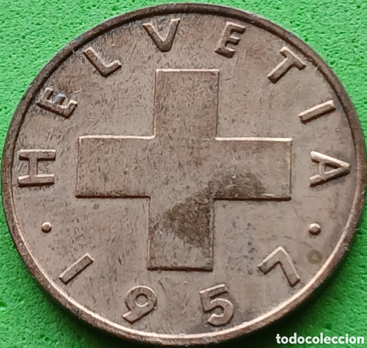 Monedas antiguas de Europa: Suiza 2 c&eacute;ntimos 1957 km#47