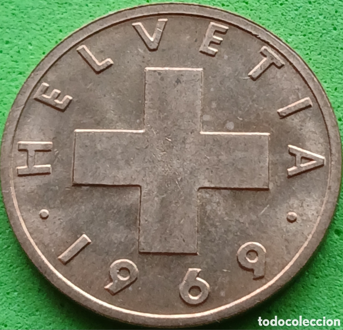 Monedas antiguas de Europa: Suiza 2 c&eacute;ntimos 1969 km#47