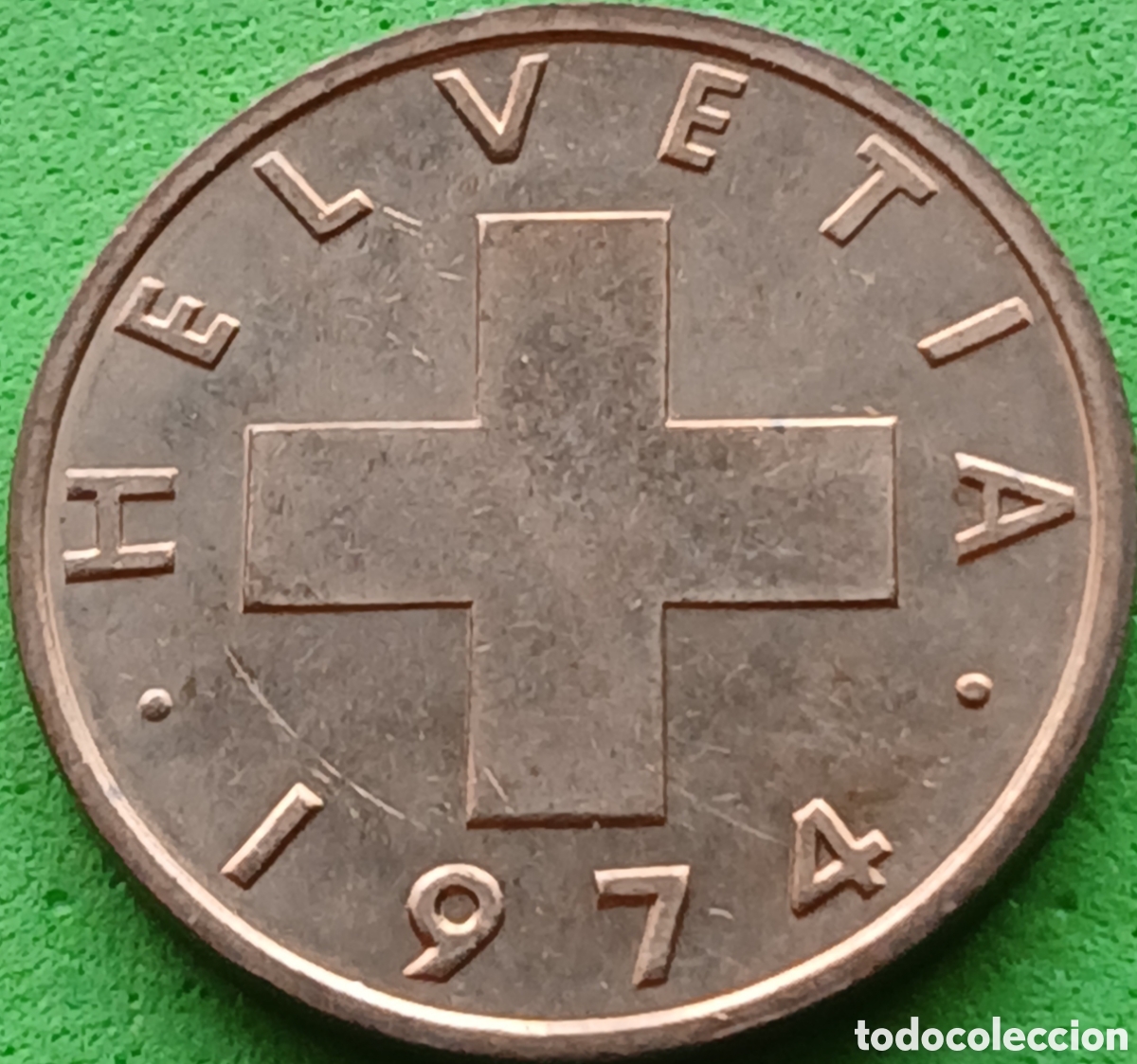 Monedas antiguas de Europa: Suiza 2 c&eacute;ntimos 1974 km#47